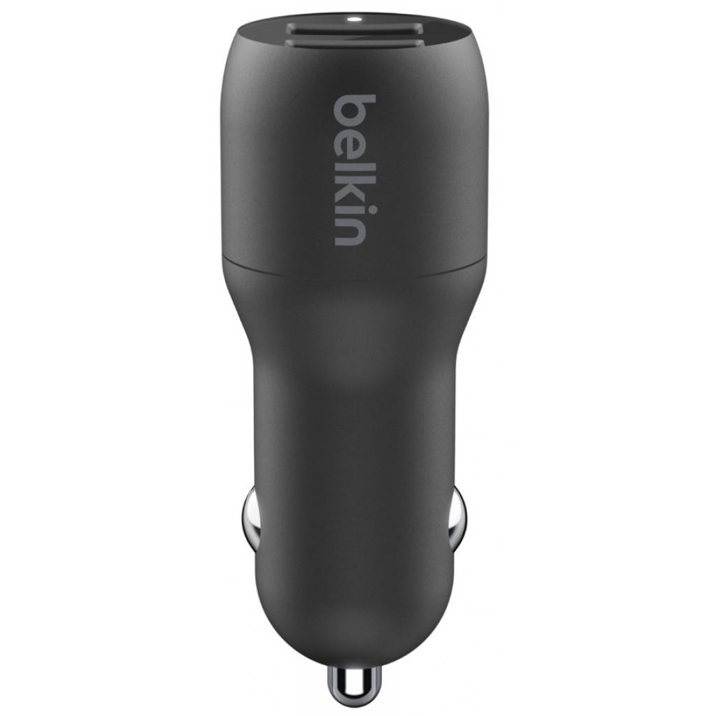 Зарядний пристрій Belkin Car Charger 24W Dual USB-A black (CCB001BTBK) - зображення 4