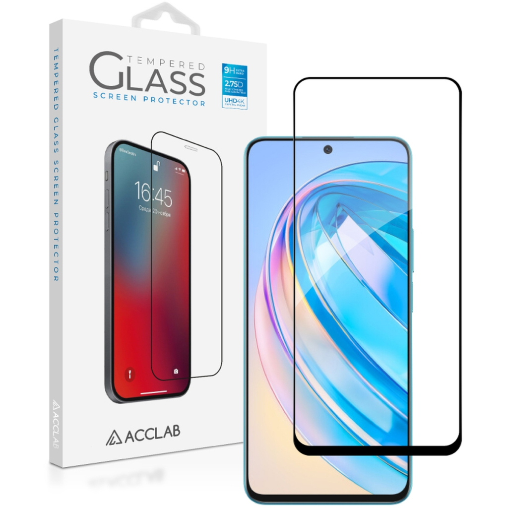 Скло захисне ACCLAB Full Glue Honor X8A Black (1283126591204) - зображення 1