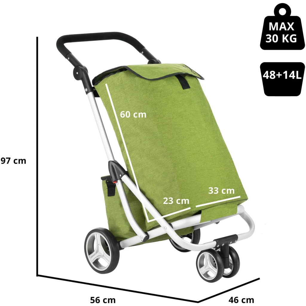 Сумка-візок ShoppingCruiser 3 Wheels Green (650071) (930792) - зображення 3
