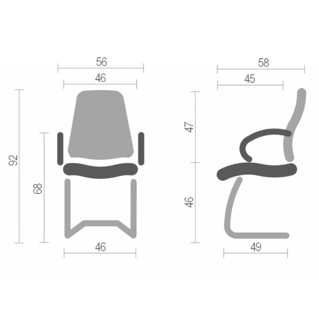 Офісне крісло Аклас Кап CH CF Чорне (00044) - зображення 6