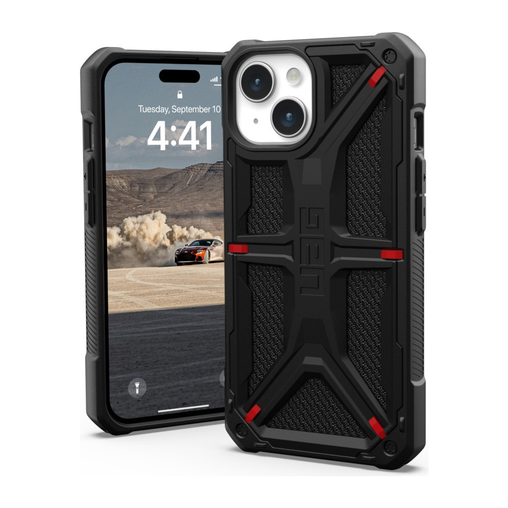 Чохол до мобільного телефона UAG Apple iPhone 15 Monarch, Kevlar Black (114289113940) - зображення 10