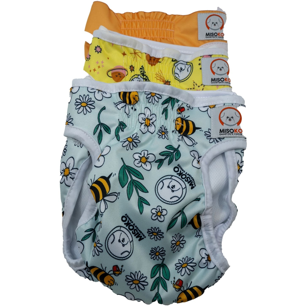 Підгузки для тварин MISOKO&CO багаторазові для собак-сук, L 3 шт. Солодкий Сон (HAINMSK63971RIN) - изображение 1