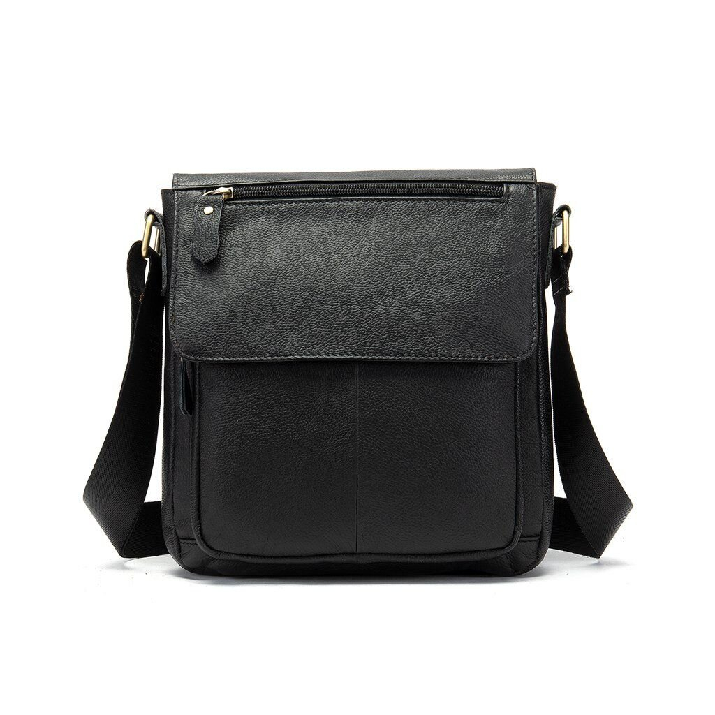 Сумка Vintage На плече зі шкіри Чорна (20021) - зображення 8