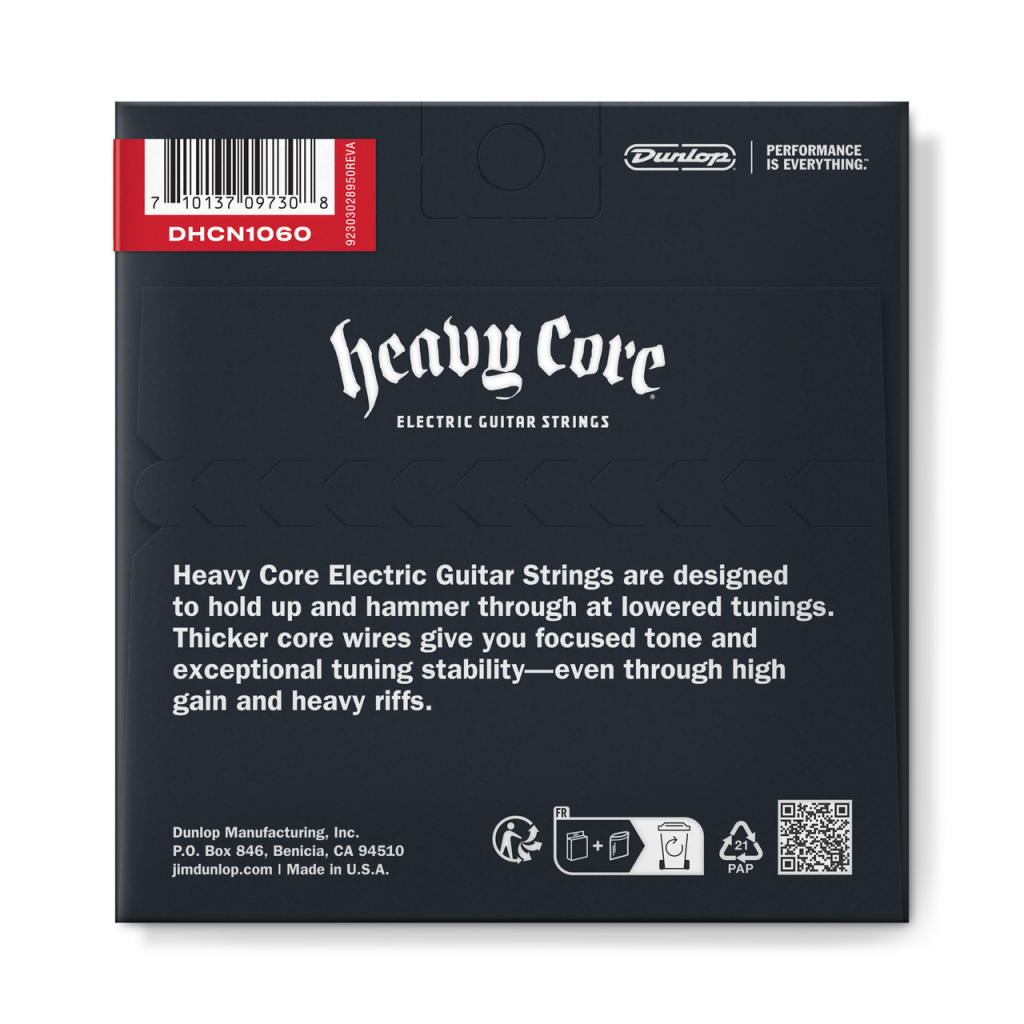 Струни для гітари Jim Dunlop Heavy Core Electric Guitar Strings (10-60) (DHCN1060-6) - зображення 2