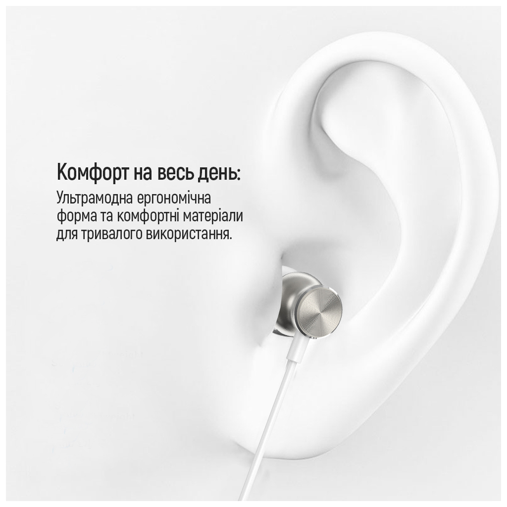 Навушники ColorWay 3.5 mm Wired Earphone UrbanBeat White (CW-WD03WT) - зображення 9