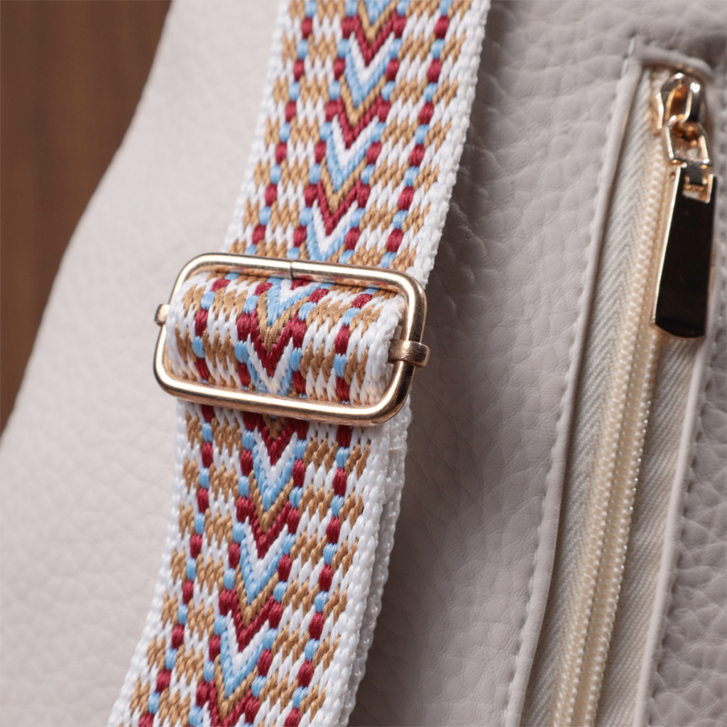 Сумка Vintage Жіноча з однією лямкою через плече з крупнозернистої екошкіри Молочна (22761) - зображення 12