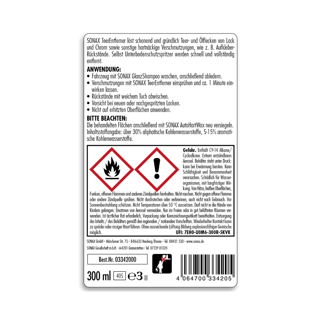 Автомобільний очисник Sonax Teerentferner 300 мл (334200) - зображення 2