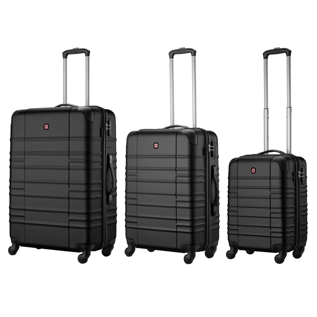 Набір валіз Wenger Amplar 3 в 1 (S,M,L) пластик, 4 колеса, чорний (653149) - зображення 1