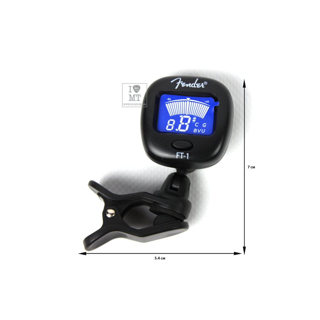 Тюнер для музичних інструментів Fender FT-1 Pro Clip-On Tuner Black (226366) - изображение 2