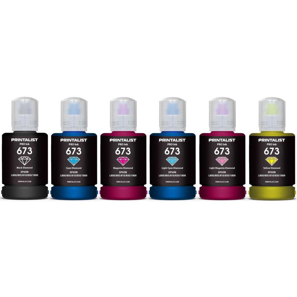 Чорнило Printalist Epson L800 6х140г B/C/M/Y/LC/LM (PL673SET6) - зображення 1