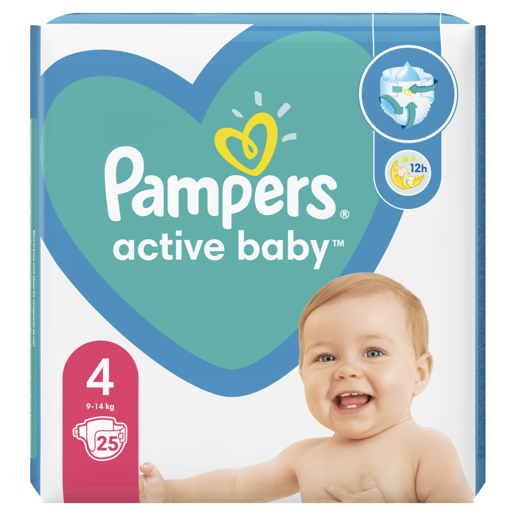 Підгузки Pampers Active Baby Maxi Розмір 4 (9-14 кг) 25 шт (8001841630809) - зображення 2