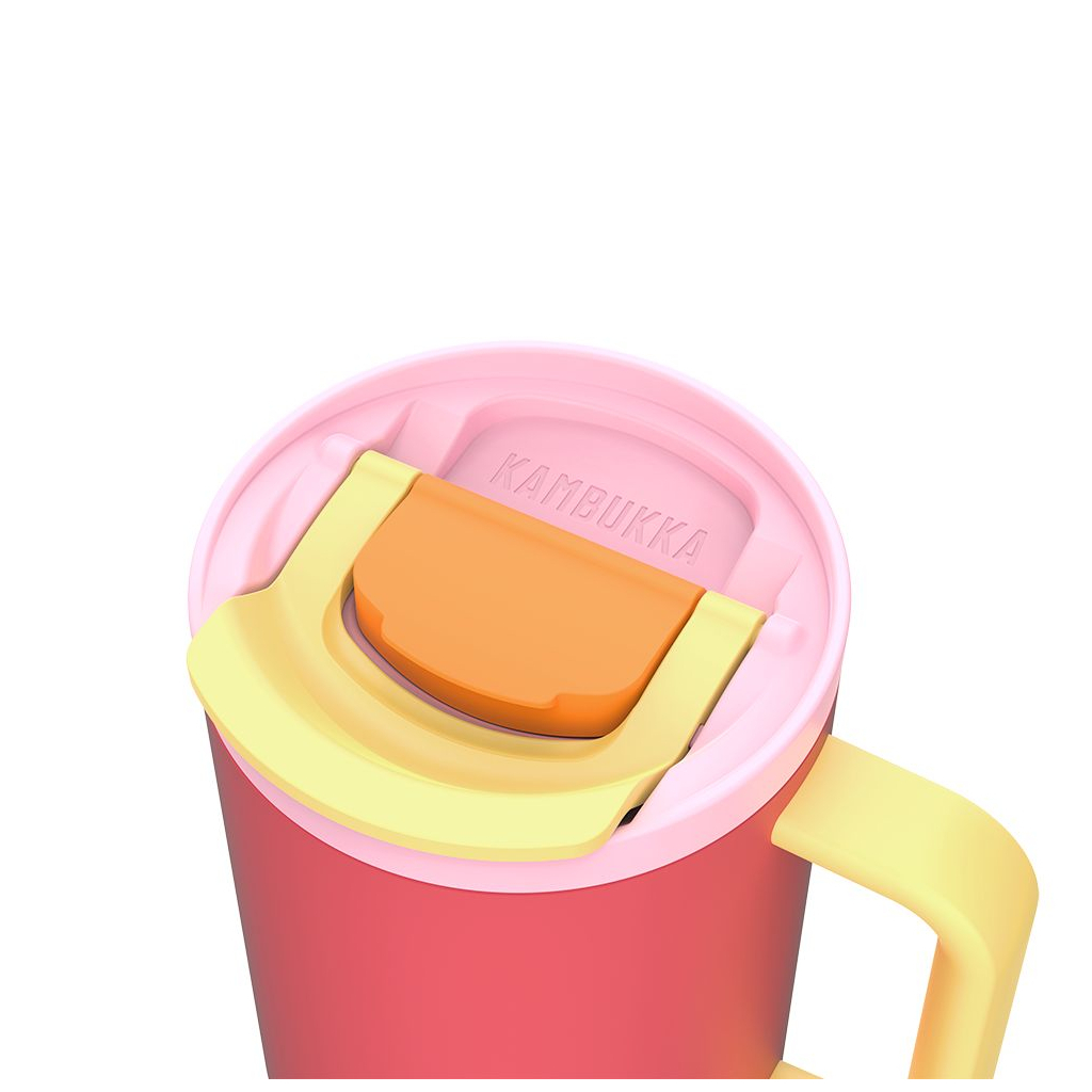 Термокружка Kambukka Rio Pink Papaya 950 мл Коралова з жовтим (11-08002) - зображення 7