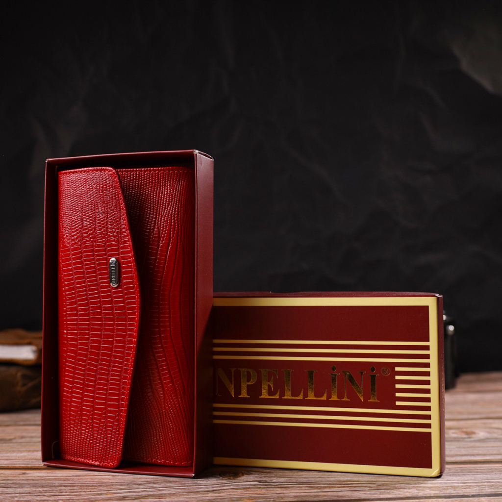 Портмоне Canpellini З натуральної шкіри Червоне (21698) - зображення 10