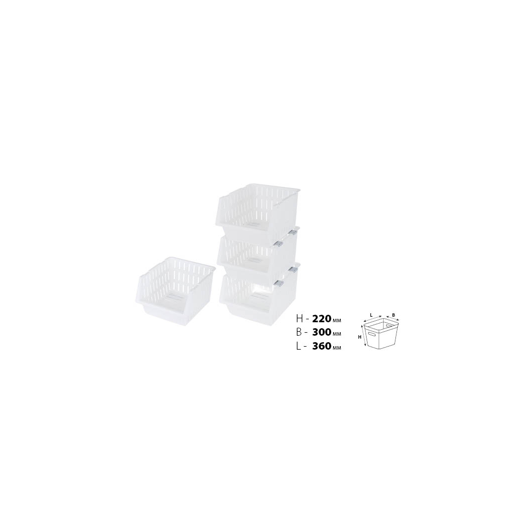 Кошик для зберігання Violet House 1021 Бамбу White 4 шт. (1021 Бам WH Наб4 шт) - изображение 4