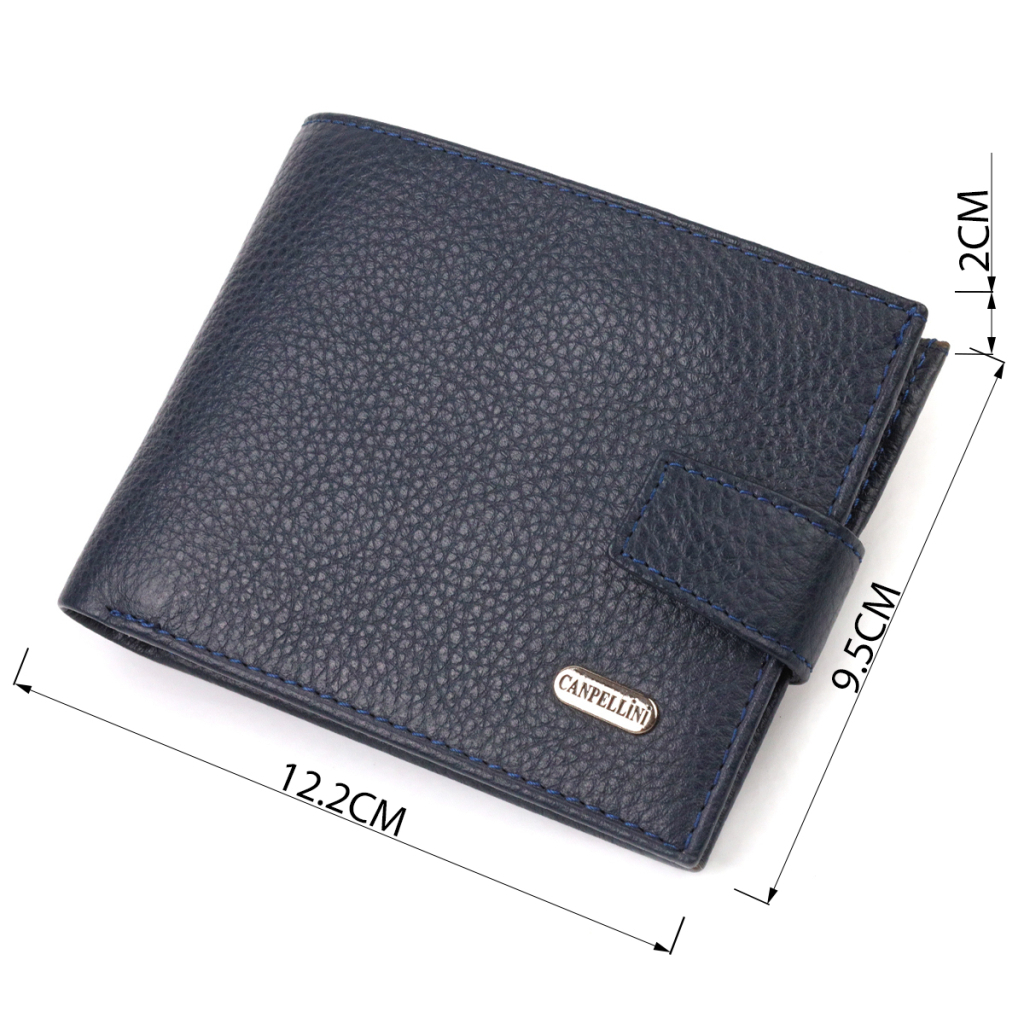 Гаманець Canpellini З натуральної шкіри Синій (21884) - зображення 3