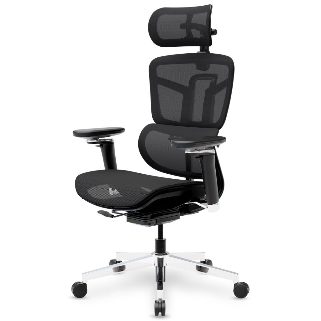 Офісне крісло Mealux S4 Air Black (HF-S4 M/B) - зображення 3