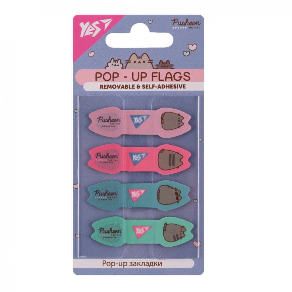 Стікер-закладка Yes Pop-up Pusheen пластик 80 шт (170443) - зображення 1