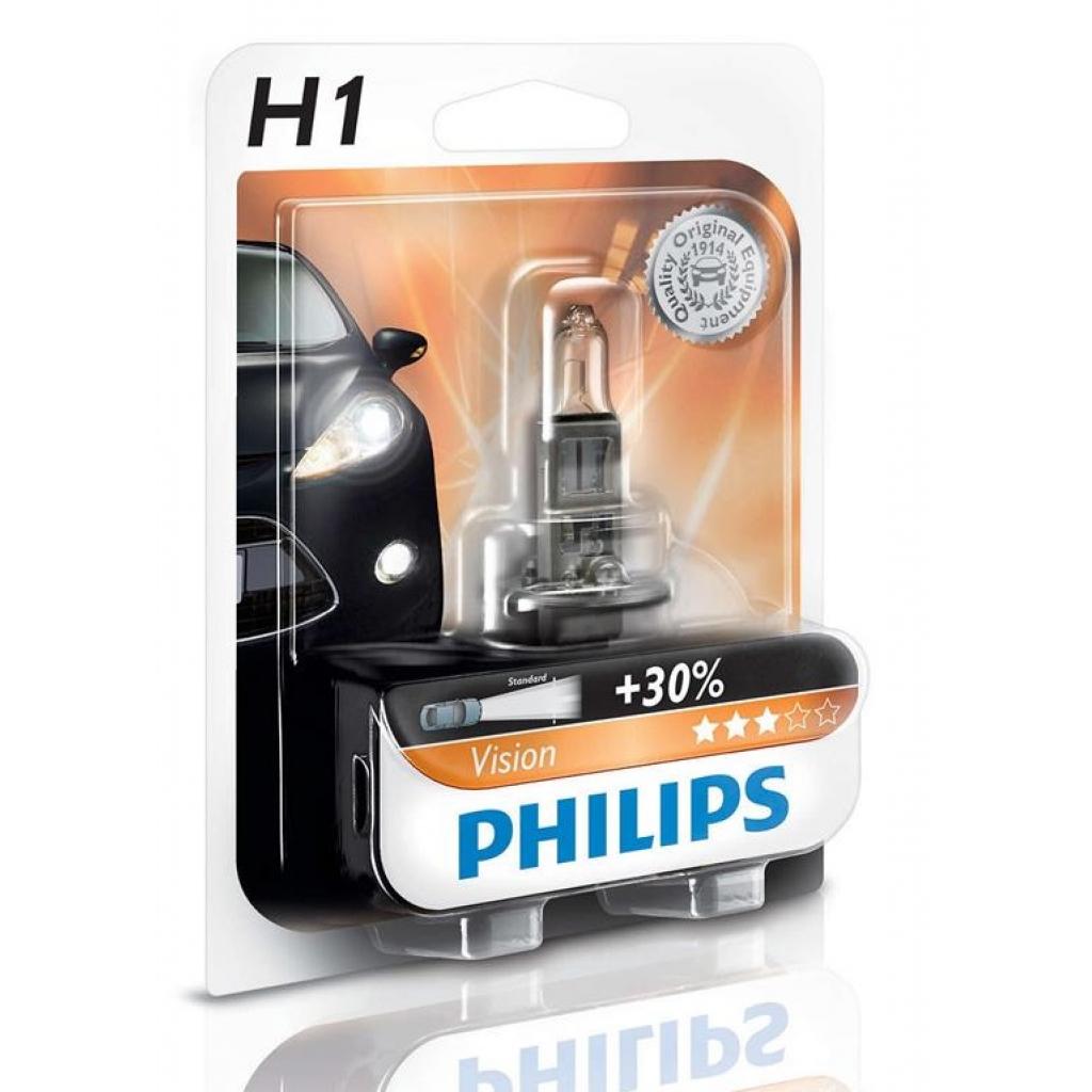 Автолампа Philips H1 Vision, 3200K, 1шт (12258PRB1) - зображення 1