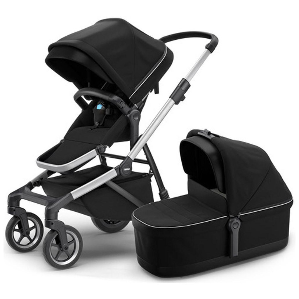 Коляска Thule 2 в 1 Sleek + Bassinet Midnight Black (TH11000007) - зображення 1