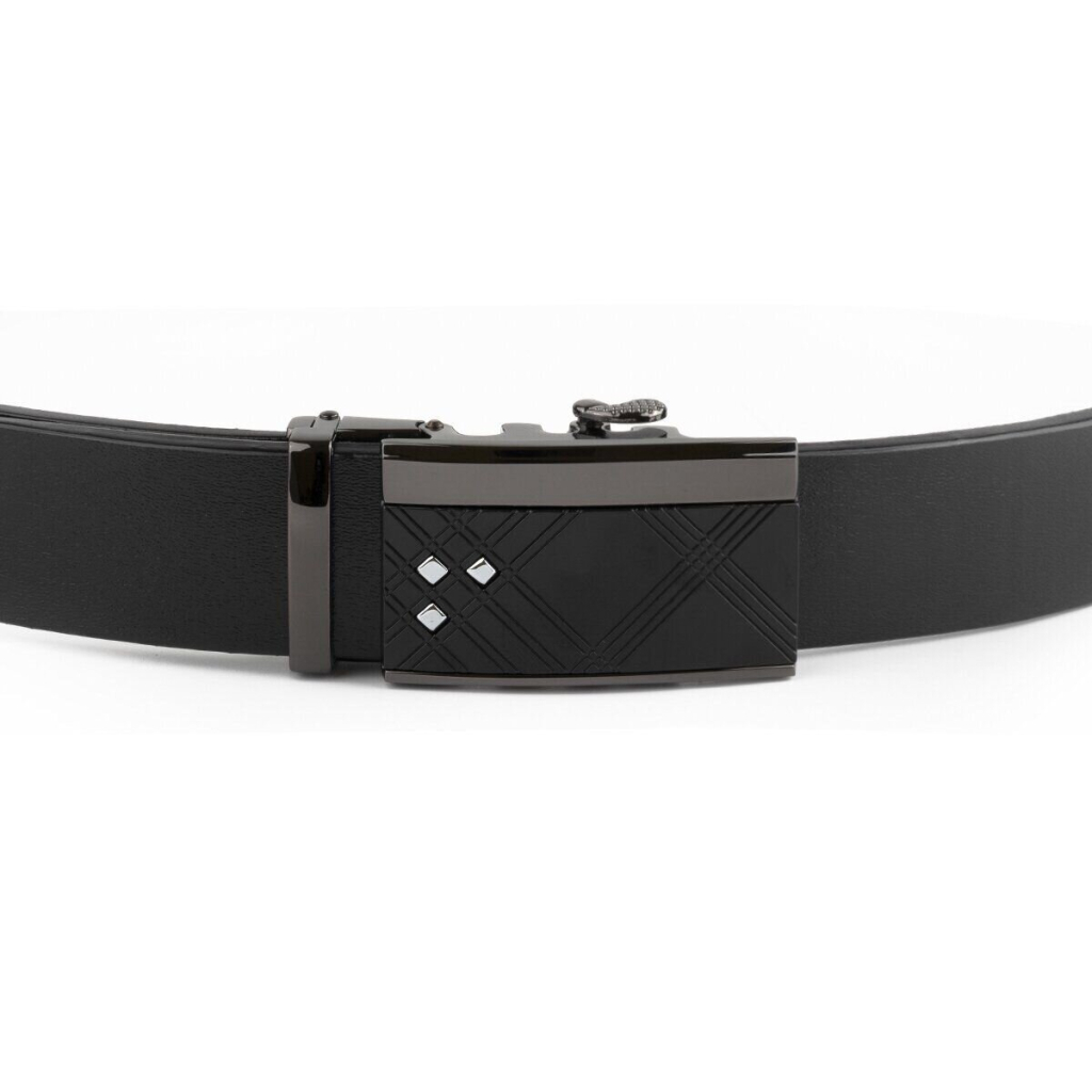 Ремінь Vintage Чоловічий з ромбами на пряжці Чорний (20291) - зображення 6