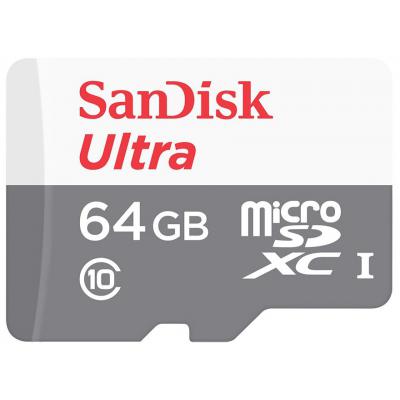 Карта пам'яті SanDisk 64GB microSDXC Class 10 UHS-I (SDSQUNB-064G-GN3MN) - изображение 1