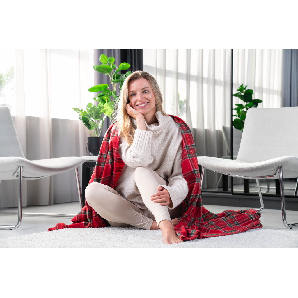 Плед Ardesto Fleece клітинка червона 160х200 см (ART0701PB) - зображення 4