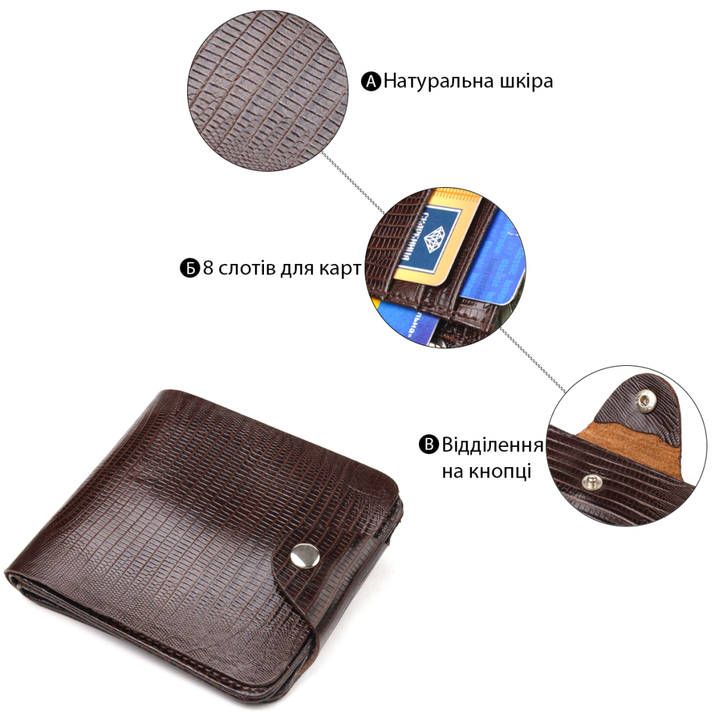 Портмоне Canpellini З натуральної шкіри Коричневе (21576) - зображення 4