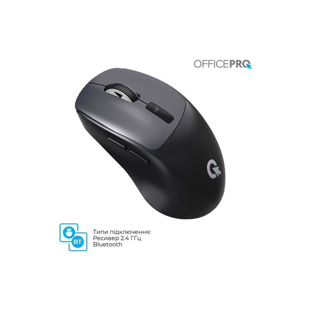 Мишка OfficePro M398B Wireless/Bluetooth Black (M398B) - зображення 11