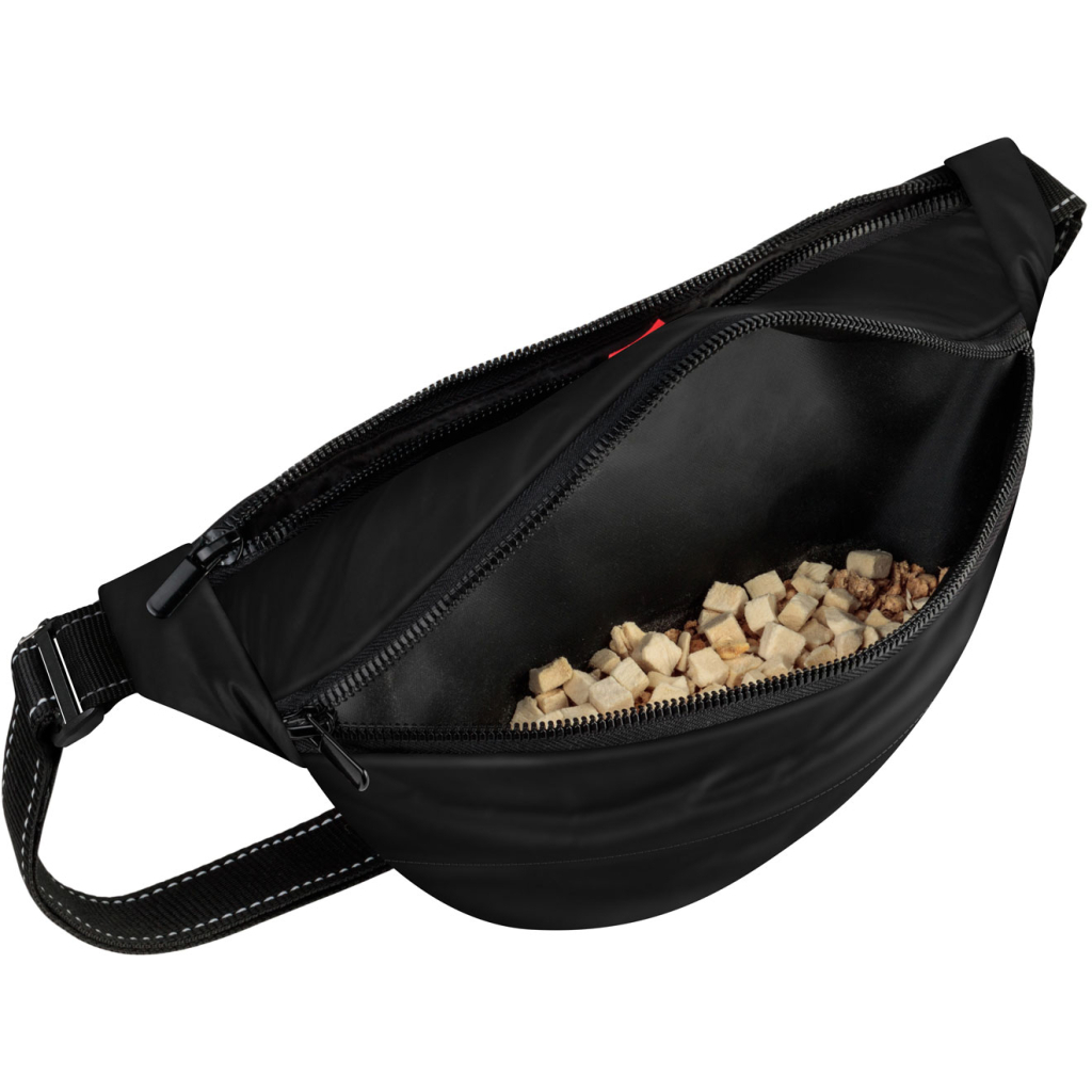 Поясна сумка-бананка для собак WAUDOG Family зі знімним ременем 33x17x10 см чорна (56881) - зображення 3