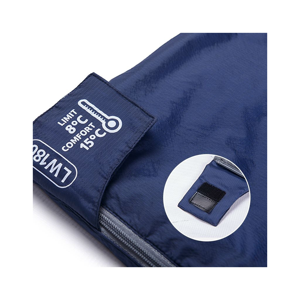 Спальний мішок Naturehike надлегкий LW180 NH21MSD04 лівий (15°C) p-p XL темно-блакитний (6927595788172-L) - зображення 4