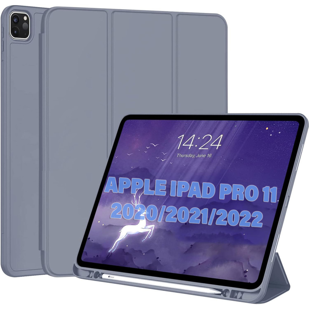 Чохол до планшета BeCover Tri Fold Hard TPU Apple iPad Pro 11 2020/2021/2022 Purple (711114) - зображення 2