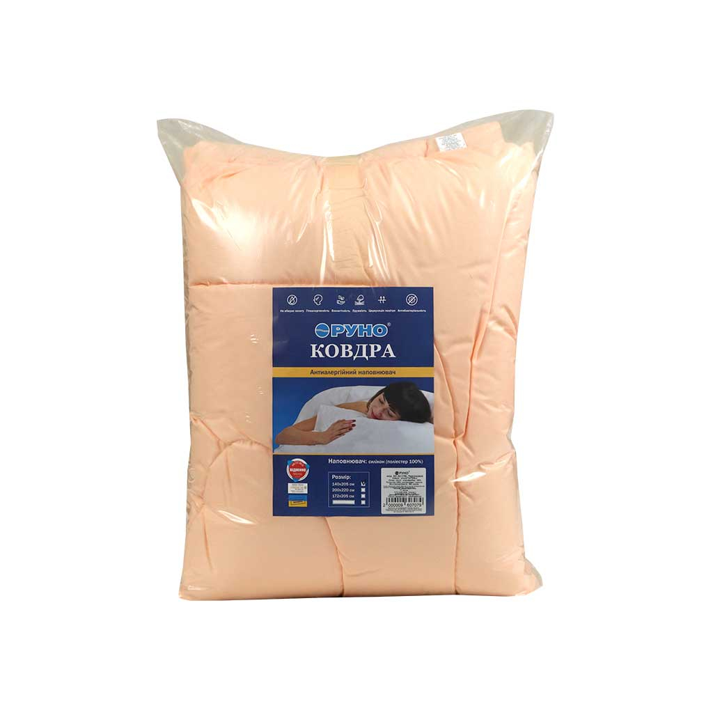 Ковдра Руно Силіконова персикова 140х205 см (321.52СЛБ_Персиковий) - зображення 4