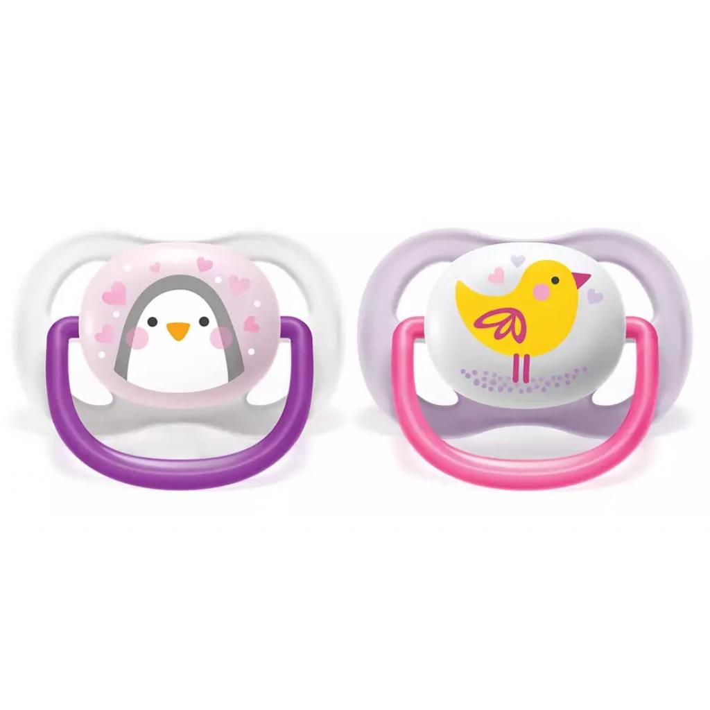 Пустушка Philips AVENT Ultra Air Animal для дівчат, 0-6 міс (SCF080/06) - зображення 1