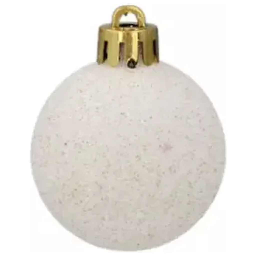 Ялинкова іграшка Chomik пластикові кульки 16 шт, 4 см, рожеві і біли (5900779877351_1) - зображення 3