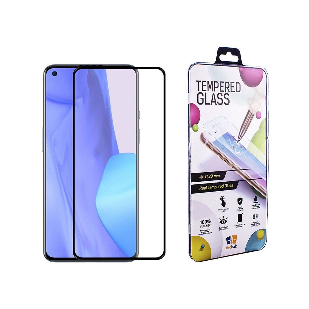 Скло захисне Drobak OnePlus 9R Black Frame A+ (474794) - зображення 1