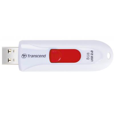 USB флеш накопичувач Transcend 8Gb JetFlash 590 White USB 2.0 (TS8GJF590W) - зображення 2