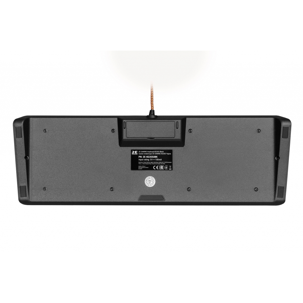 Клавіатура 2E KG355 LED 87key USB Black Ukr (2E-KG355UBK) - зображення 4