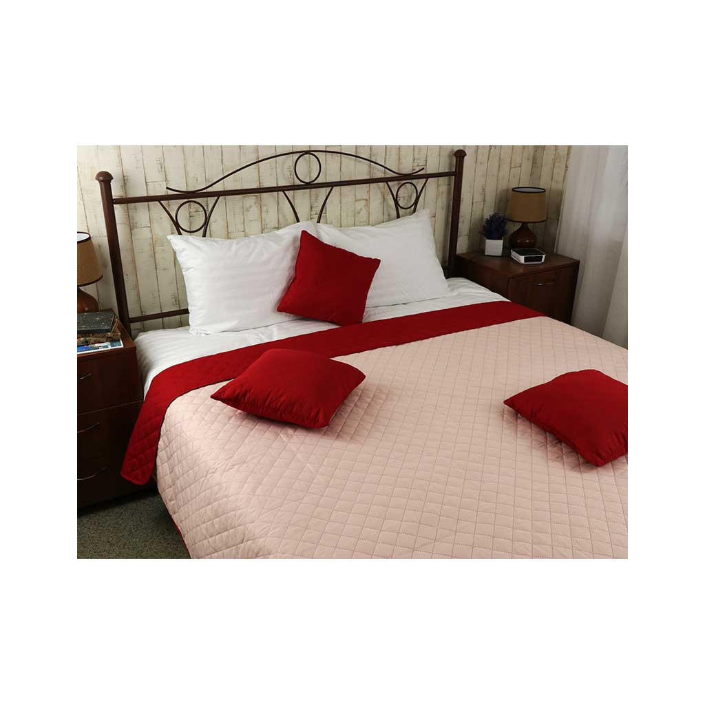 Покривало Руно двостороннє Cherry Ромб вишневе 212х240 см (329.52У_Cherry ромб) - зображення 6