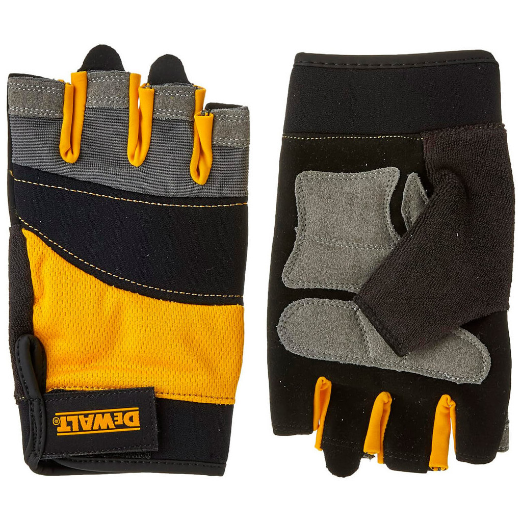 Захисні рукавиці DeWALT відкриті, розм. L/9, з накладками на долоні (DPG213L) - зображення 1