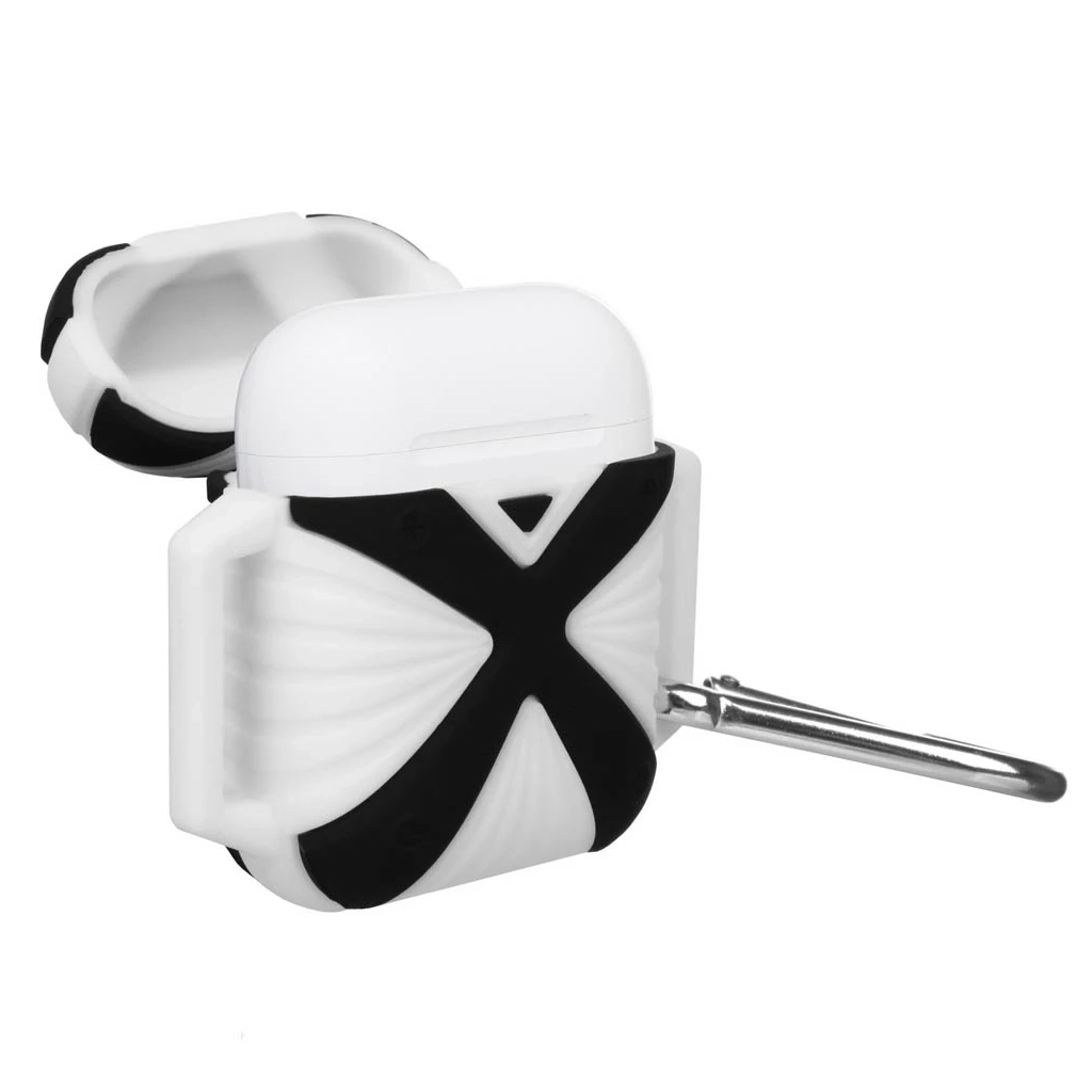 Чохол для навушників X-HuWei i-Smile для Apple AirPods IPH1443 Black+White (702333) - изображение 2