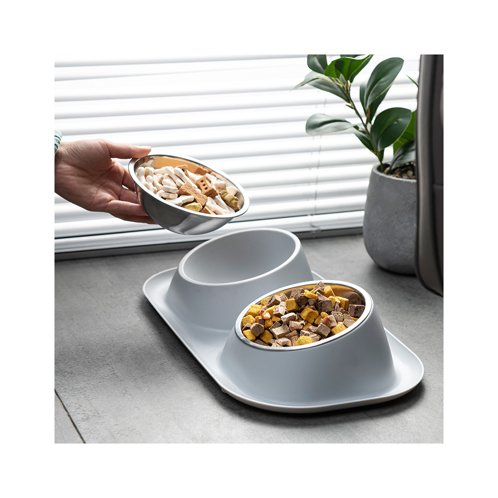 Посуд для котів Lapka Годівниця подвійна на підставці (LPK-25) - изображение 7