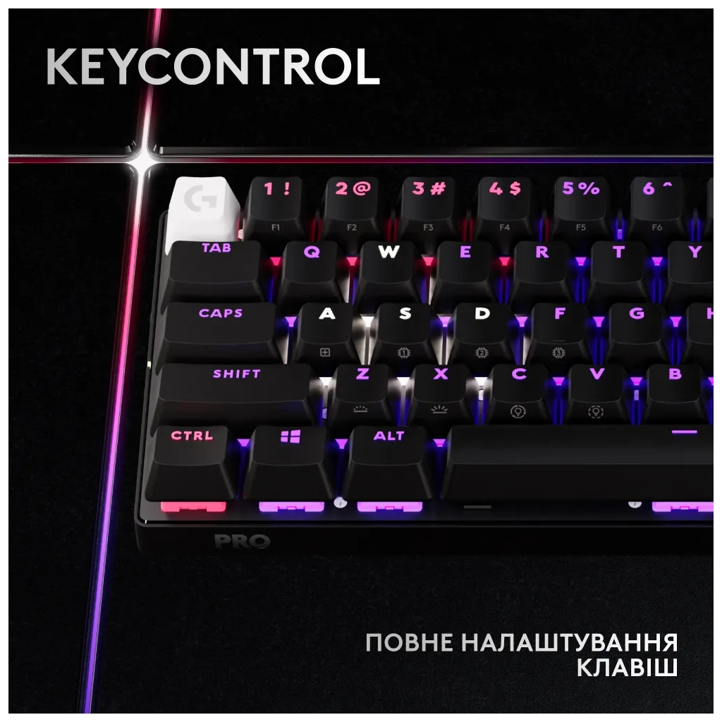 Клавіатура Logitech G Pro X 60 Lightspeed GX Tactile Wireless/Bluetooth UA Black (920-011911) - зображення 10