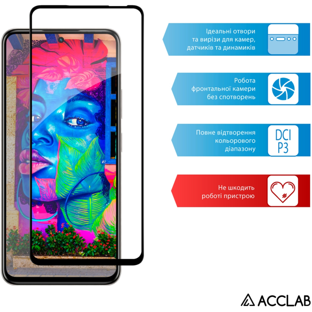 Скло захисне ACCLAB Full Glue Infinix Hot 50 Pro Black (1283126598807) - зображення 5