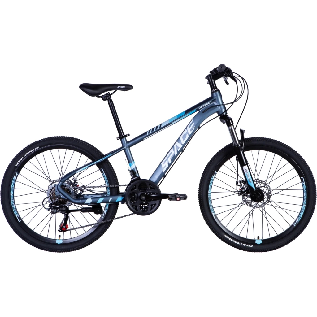 Велосипед Space 24" Mercury AM DD рама-13" Al сіро-білий 2024 (OPS-SP-24-008) - зображення 1