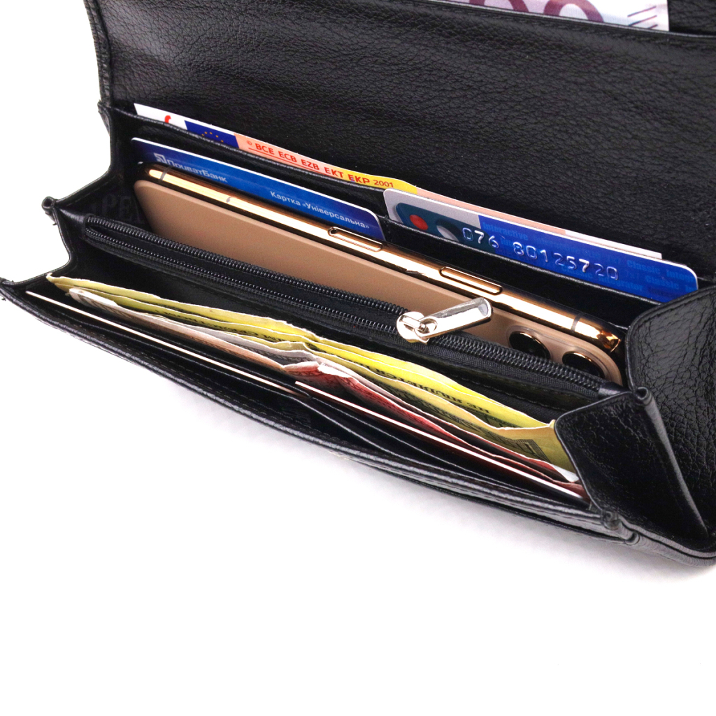 Гаманець Canpellini З натуральної шкіри Чорний (21625) - зображення 6