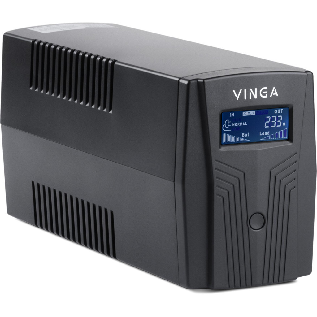 Пристрій безперебійного живлення Vinga LCD 800VA plastic case with USB (VPC-800PU) - зображення 2