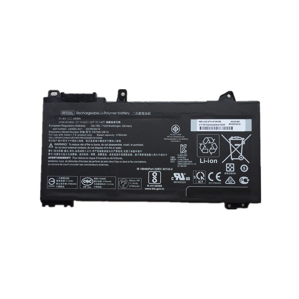 Акумулятор до ноутбука HP ProBook 450 G7 RF03XL, 45Wh (3790mAh), 3cell, 11.4V, Li-ion (A47893) - зображення 1
