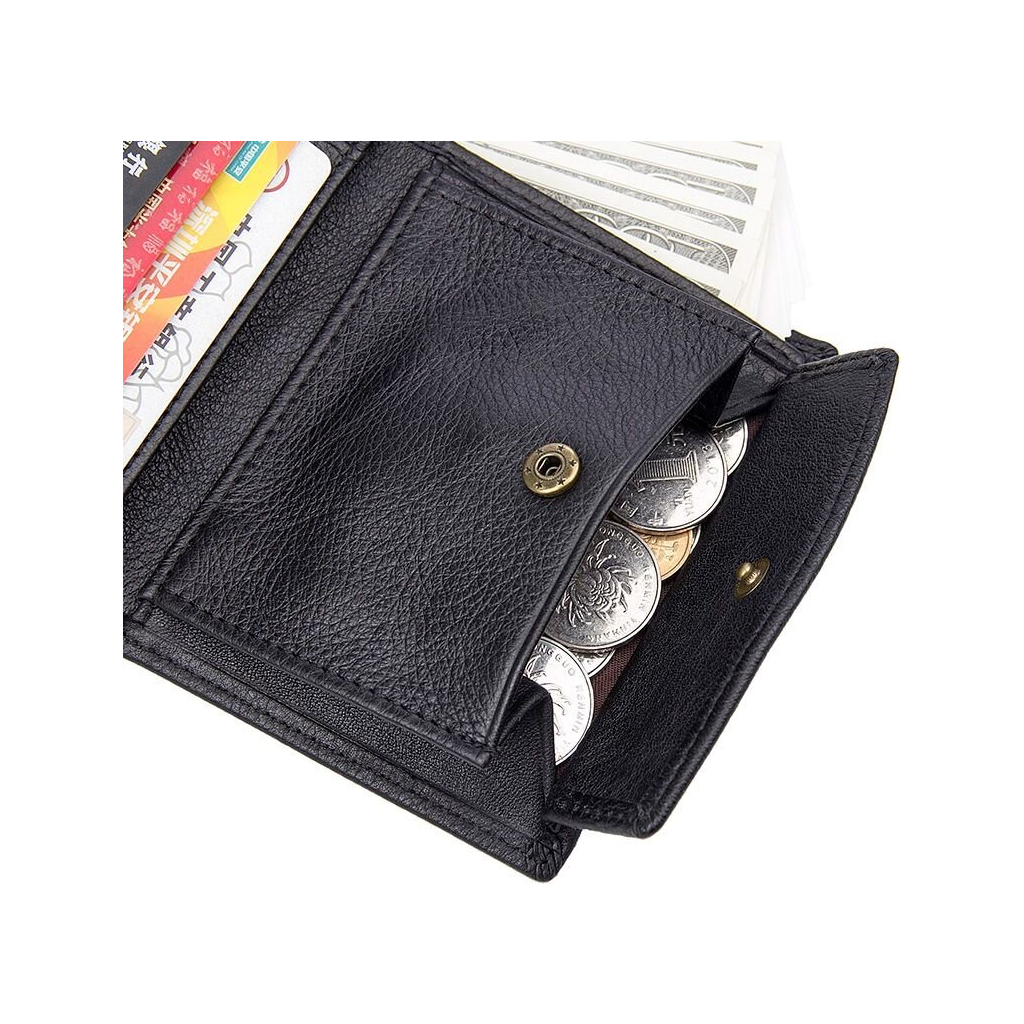 Гаманець Vintage Шкіряний Чорний (14598) - изображение 11