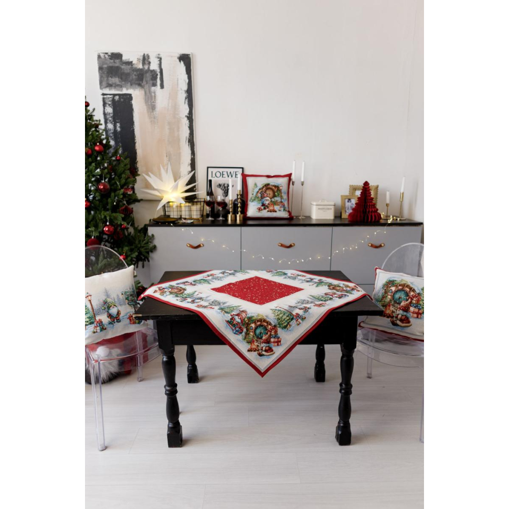Скатертина Прованс гобеленова Різдвяне багаття 135х350 см (037408) - зображення 9