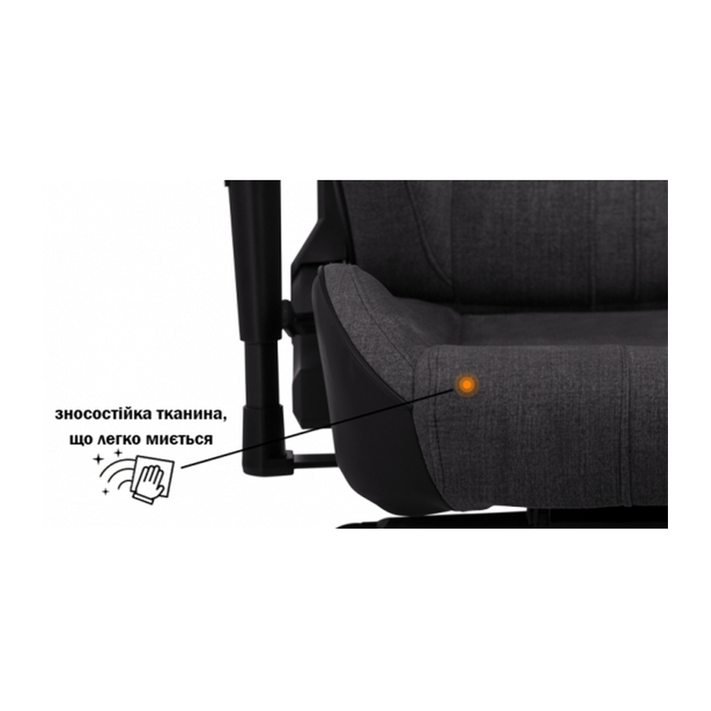 Крісло ігрове GT Racer X-8009 Dark Gray/Black (X-8009 Fabric Dark Gray/Black) - зображення 8
